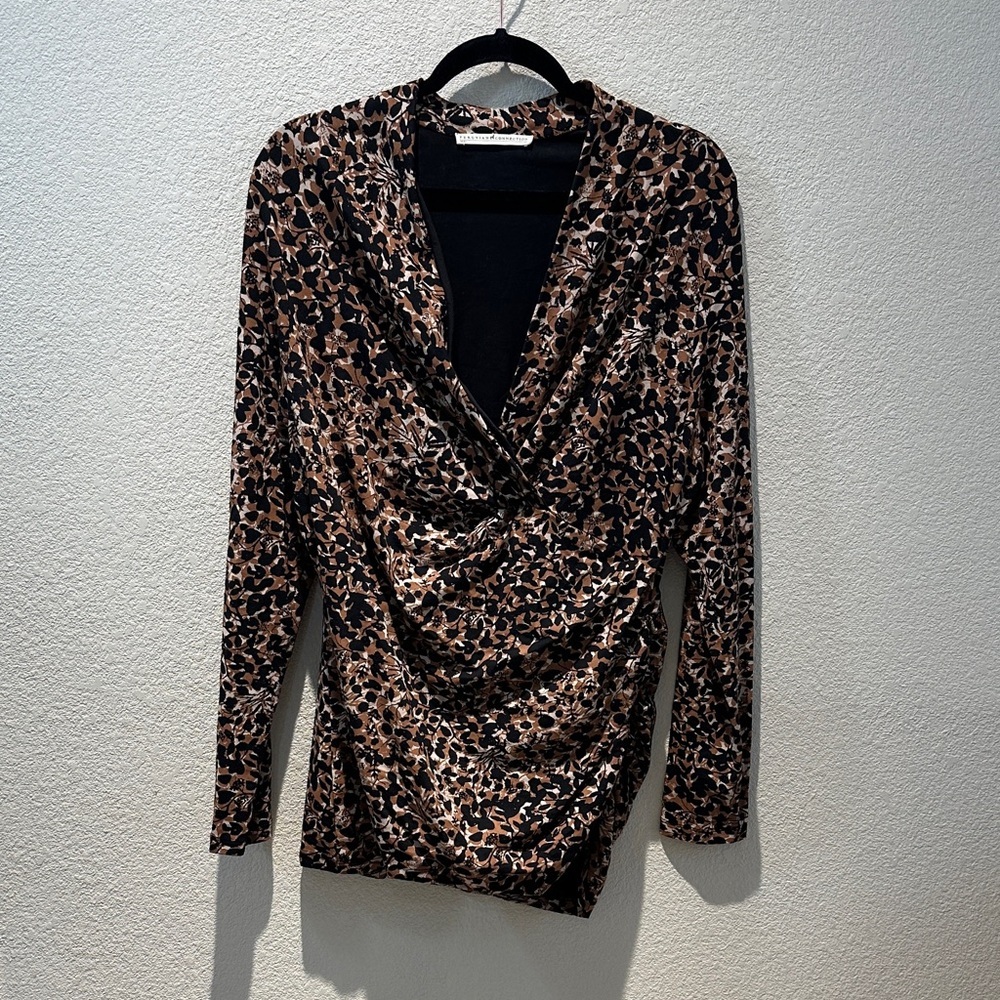 Peruvian Connection Abstract Print Top Size XL